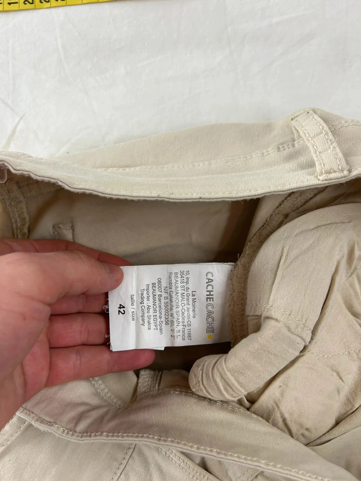 Beige crème cache cache jean – photo 8